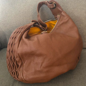 GOLDENBLEU Sopie Large Leather Hobo Shoulder Bag